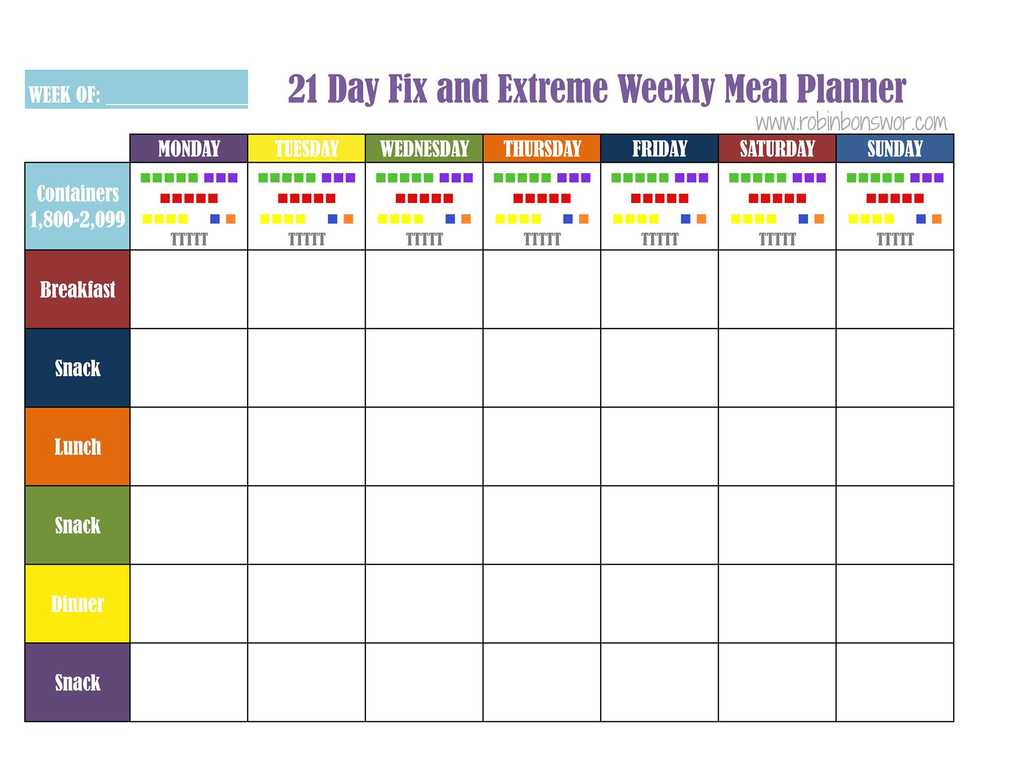 How to meal plan for the 21 Day Fix