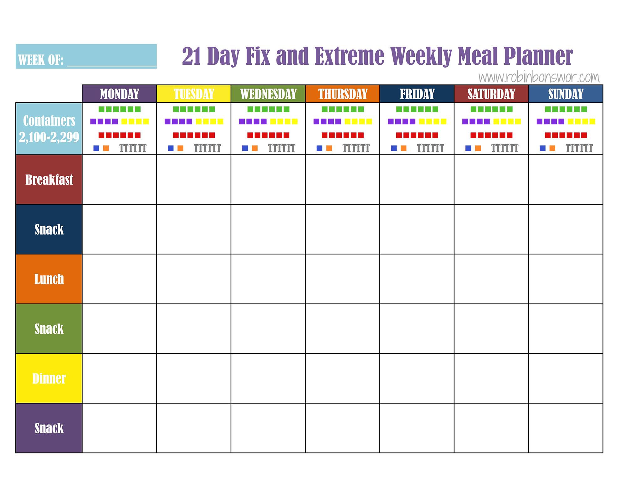 How to meal plan for the 21 Day Fix