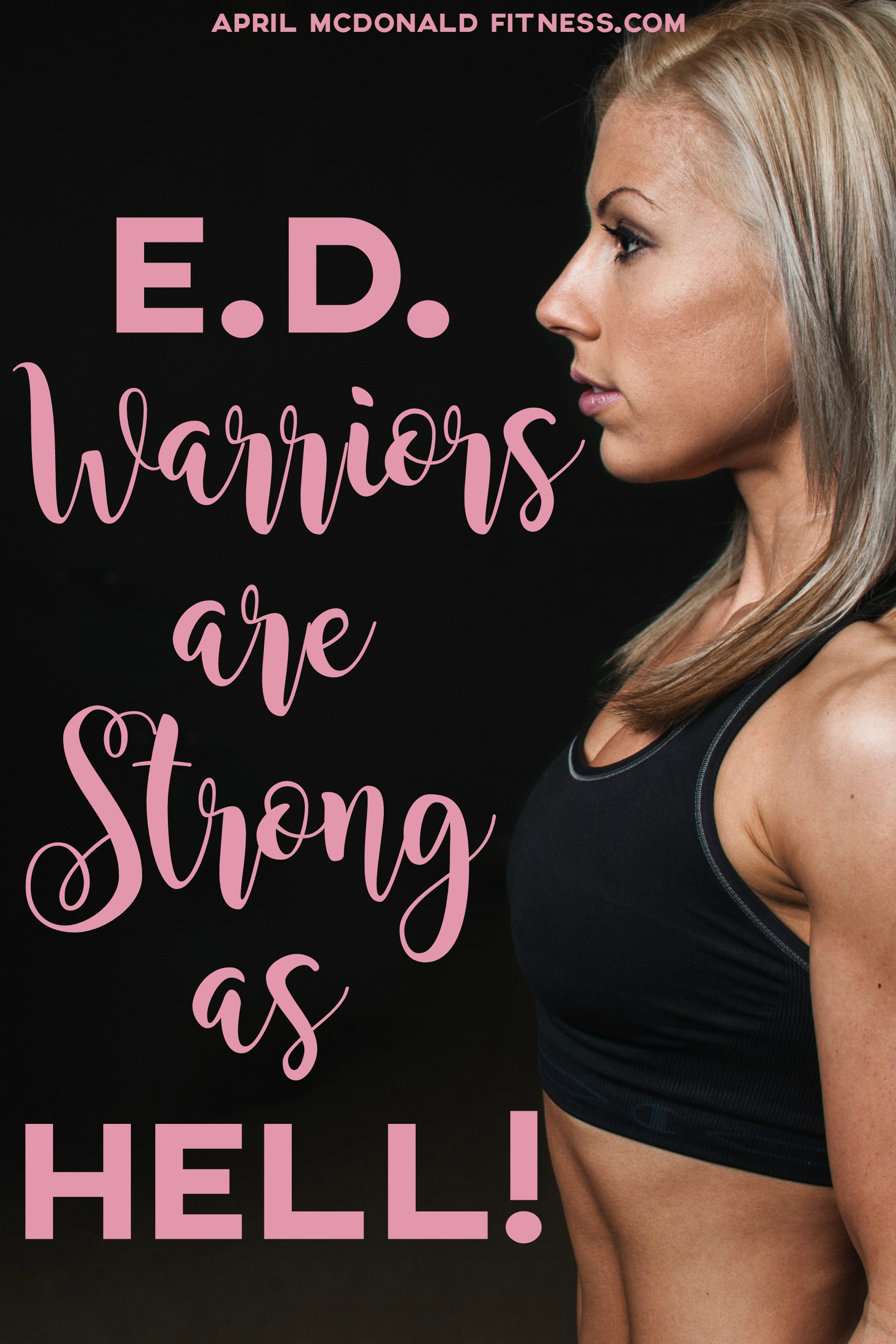 Don't let your eating disorder define you. Don't let it own you. You are a warrior. You are stronger than you know. You can overcome it.